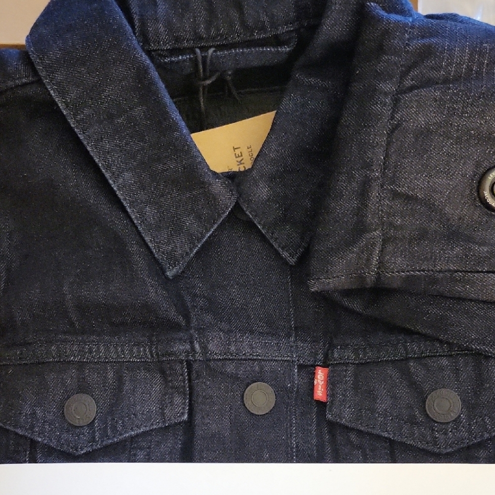 NEW Levi's GOOGLE XS COMMUTER Dark Blue Denim Jacket